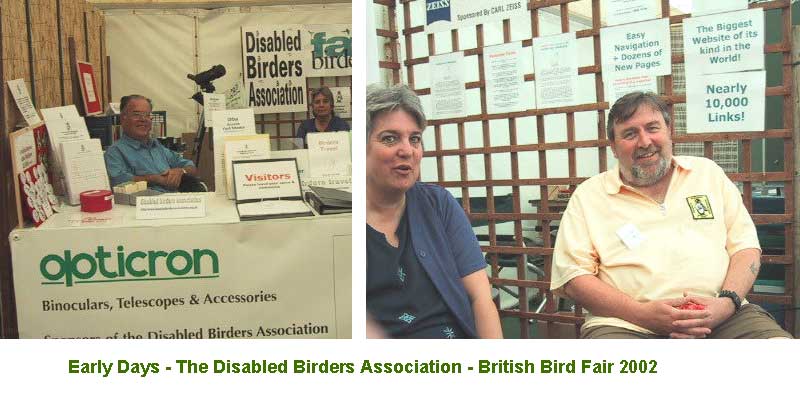 Early days at the birdfair (even our title embedded on this picture looks old now!!)